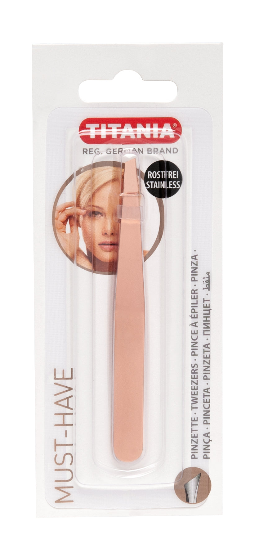 Titania Straight Half Tweezers 1091/75RG
