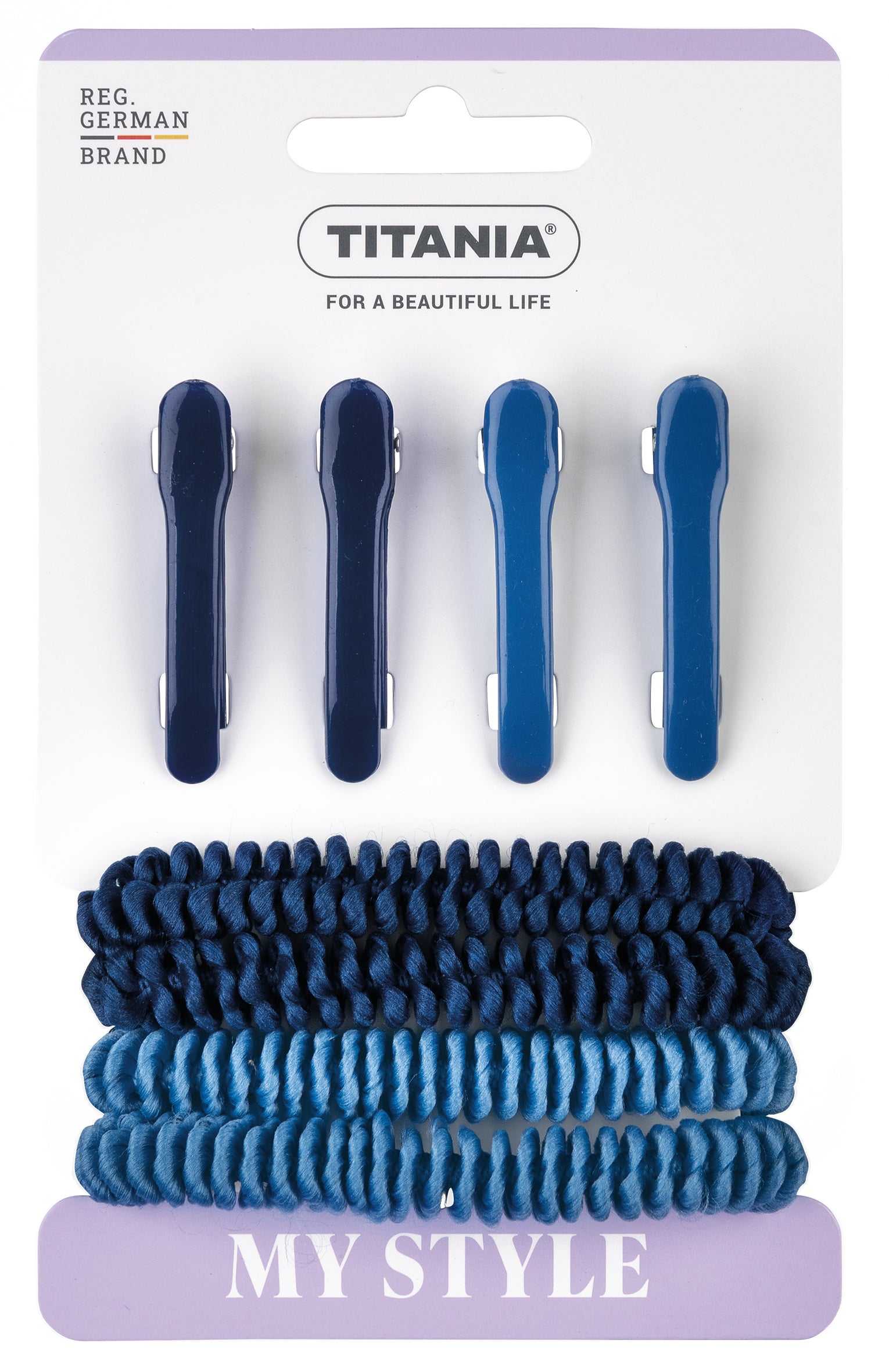 Titania Card 4 Clips + 4 Hair Sticks 8004