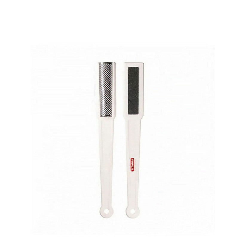 Titania Stainless Steel Foot File + Sandpaper (S/3011)
