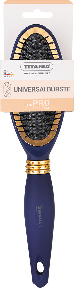 Titania Curved Oval Hairbrush, Blue 1320