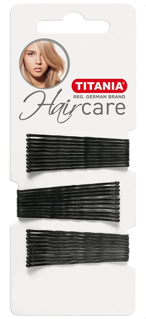 Titania Small Black Hairpins