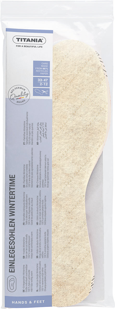 Titania Natural Wool Shoe Insoles - 5352