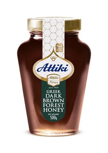 Attiki dark brown forest honey 500g