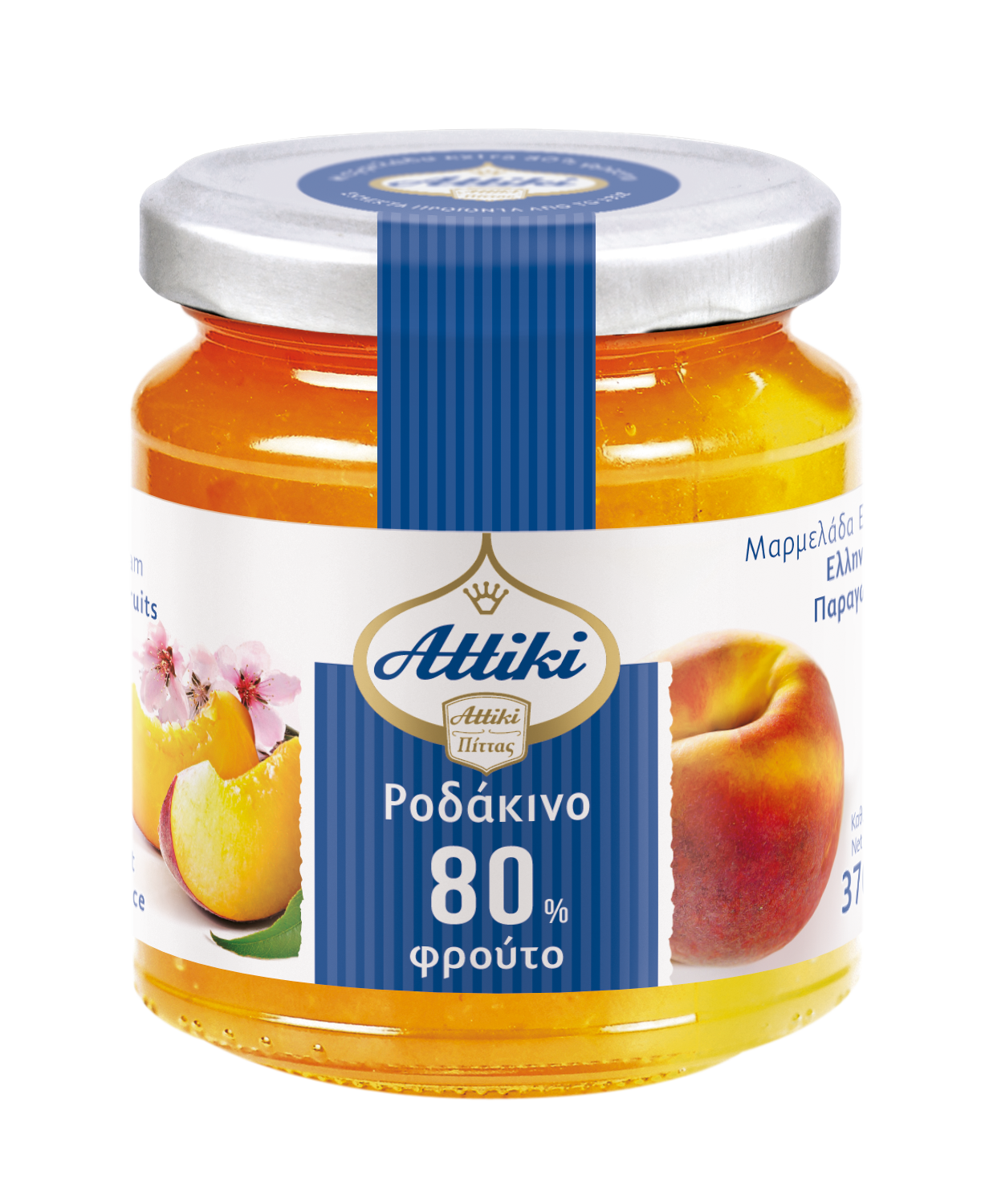 Attiki Peach Jam Extra 370g