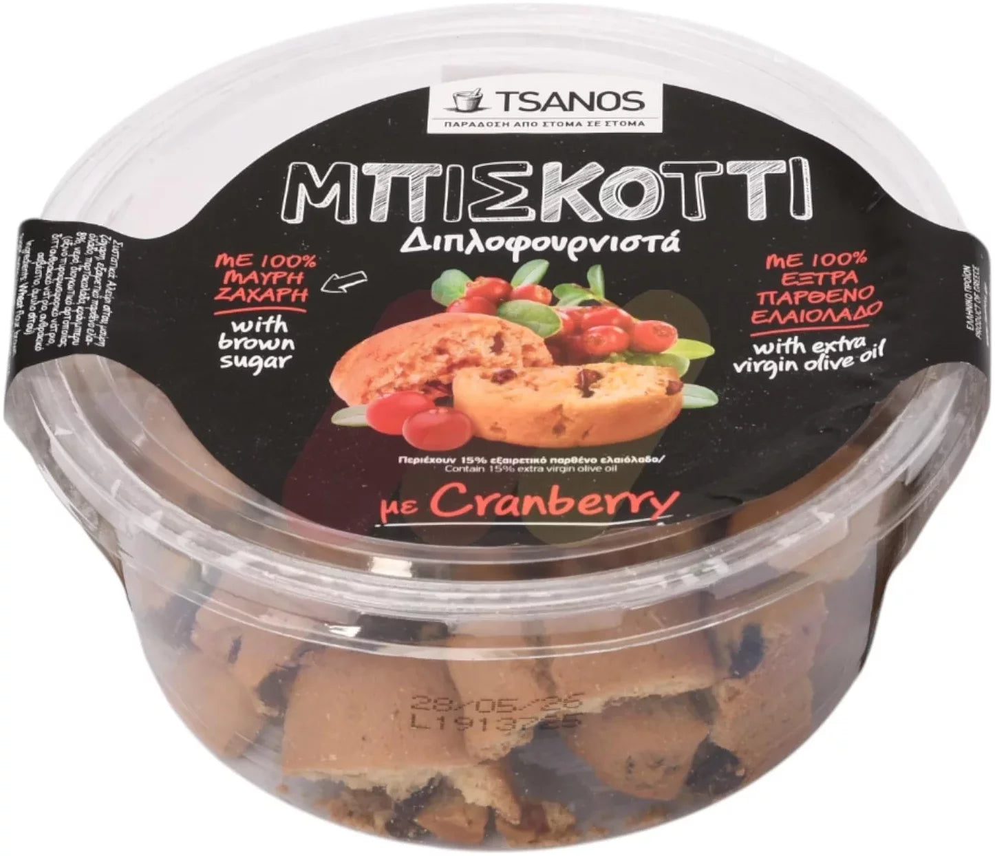 Tsanos Cranberry Biscuit 250g