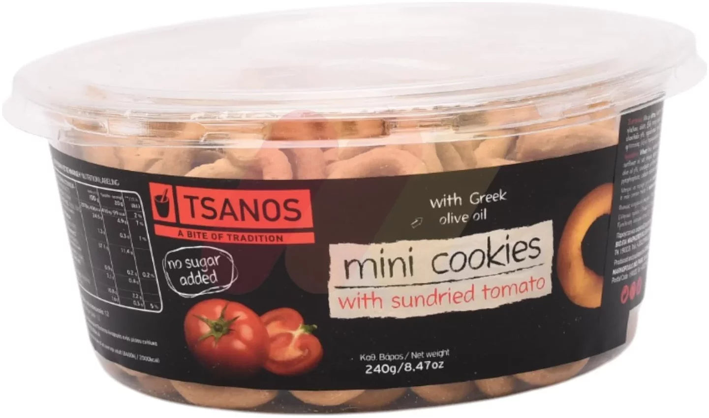 Tsanos Mini Crackers Tomato & Oil 240g