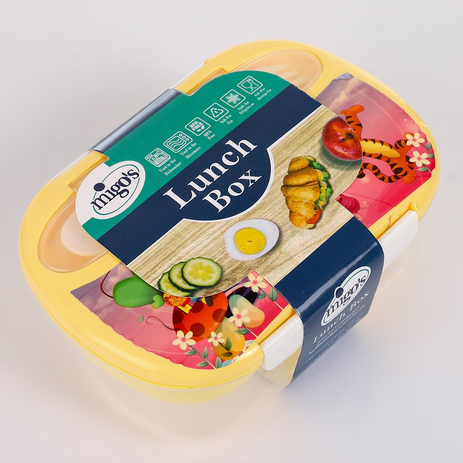 Migo's Blue Lunch Box with Cutlery