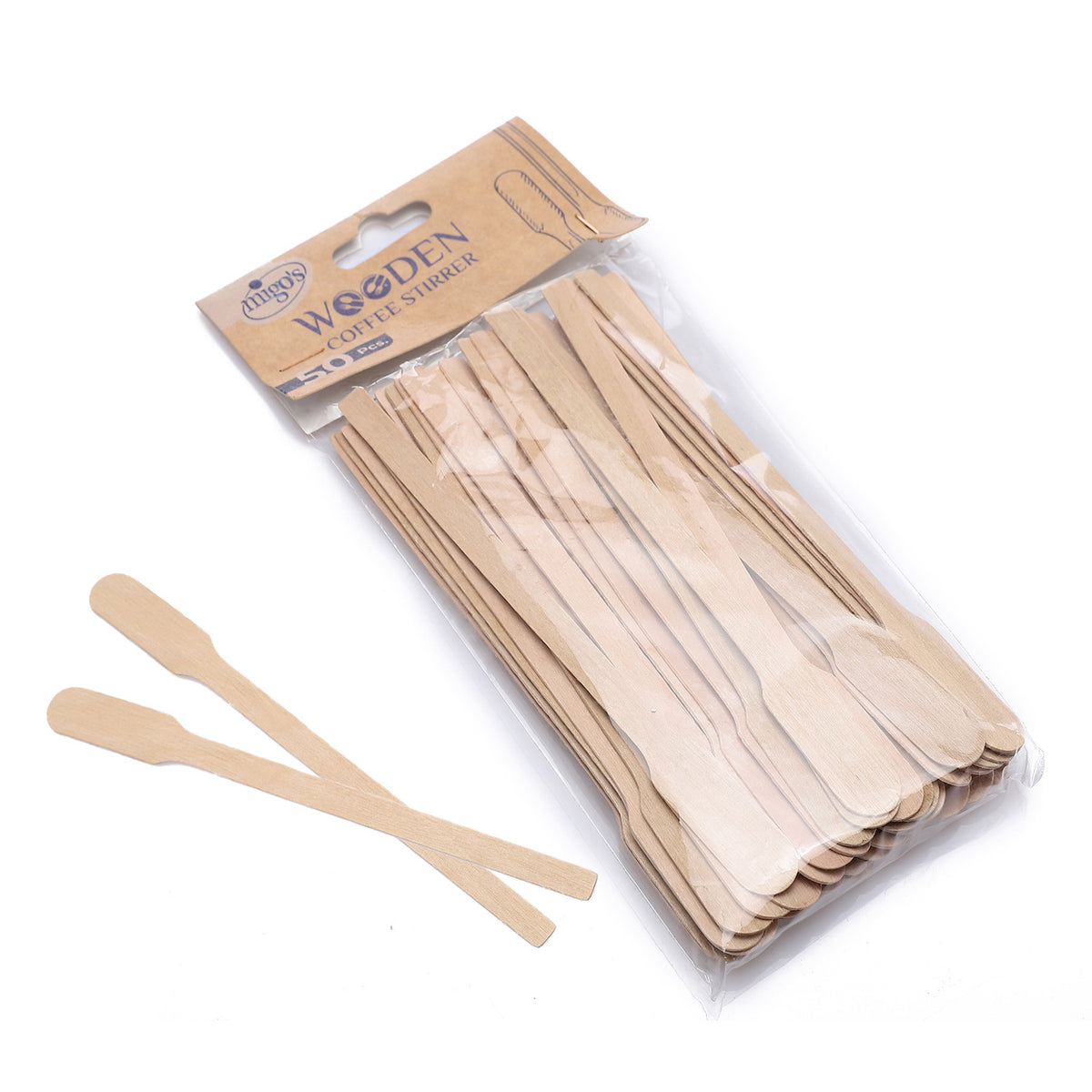 Migo s Wooden Sticks For coffee 50PCS 16CM