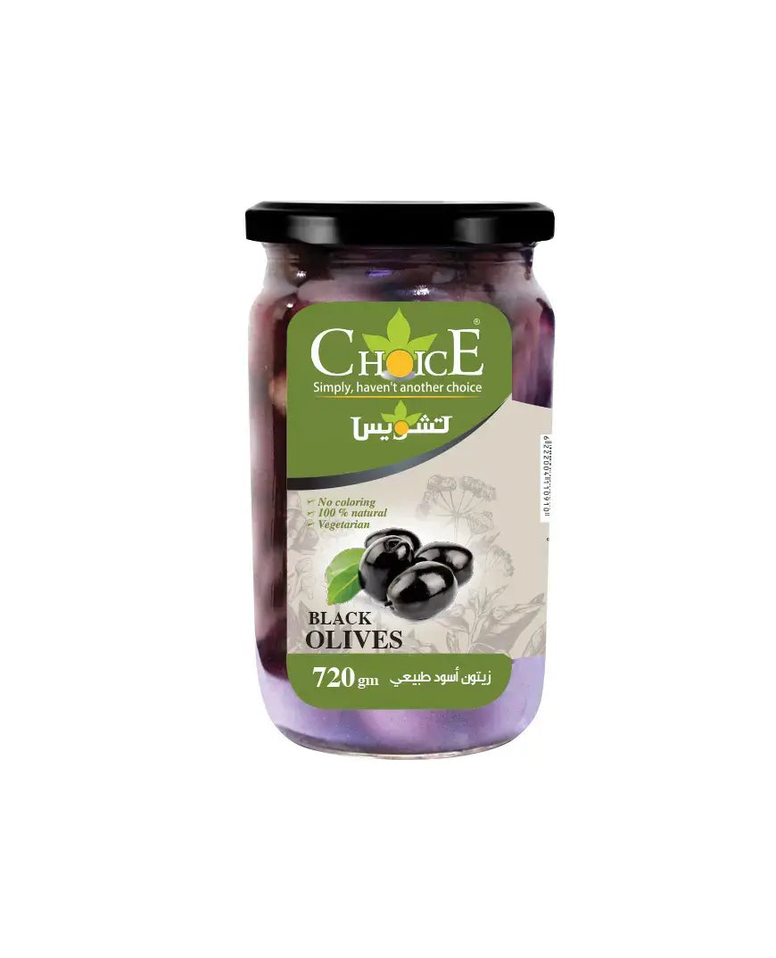 Choice Natural Black Olives 720g