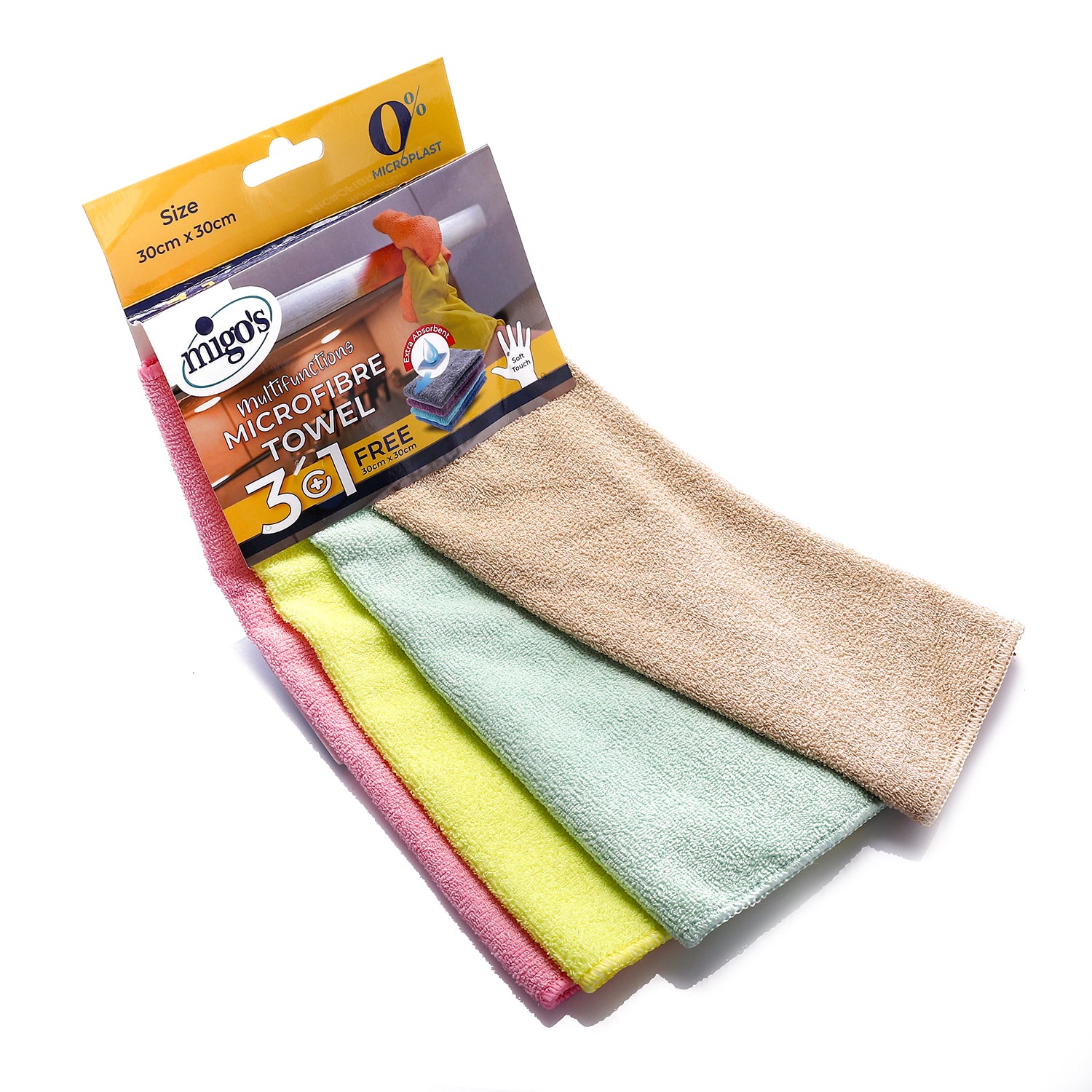 Migo's Premium Microfiber Towel 4PCS  Size30*30