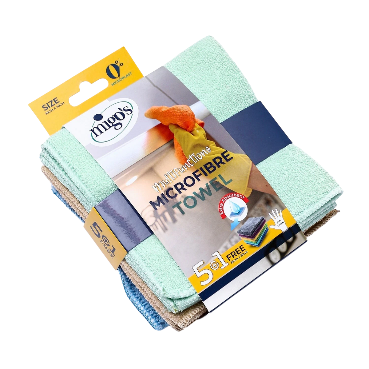 Migo's Premium Microfibre Cloths 5+1 30*30