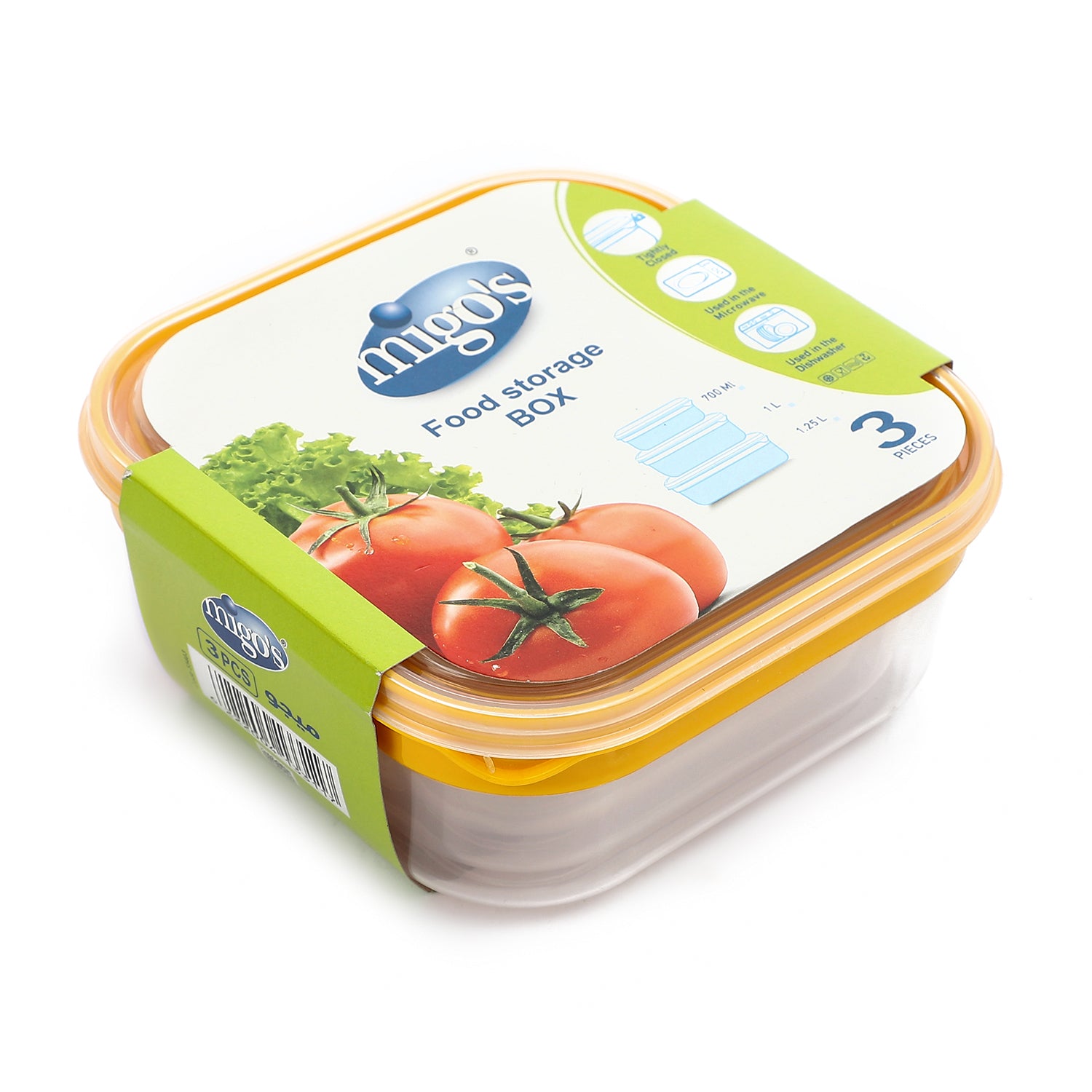Migo's Orange Food Storage Boxes with Lids