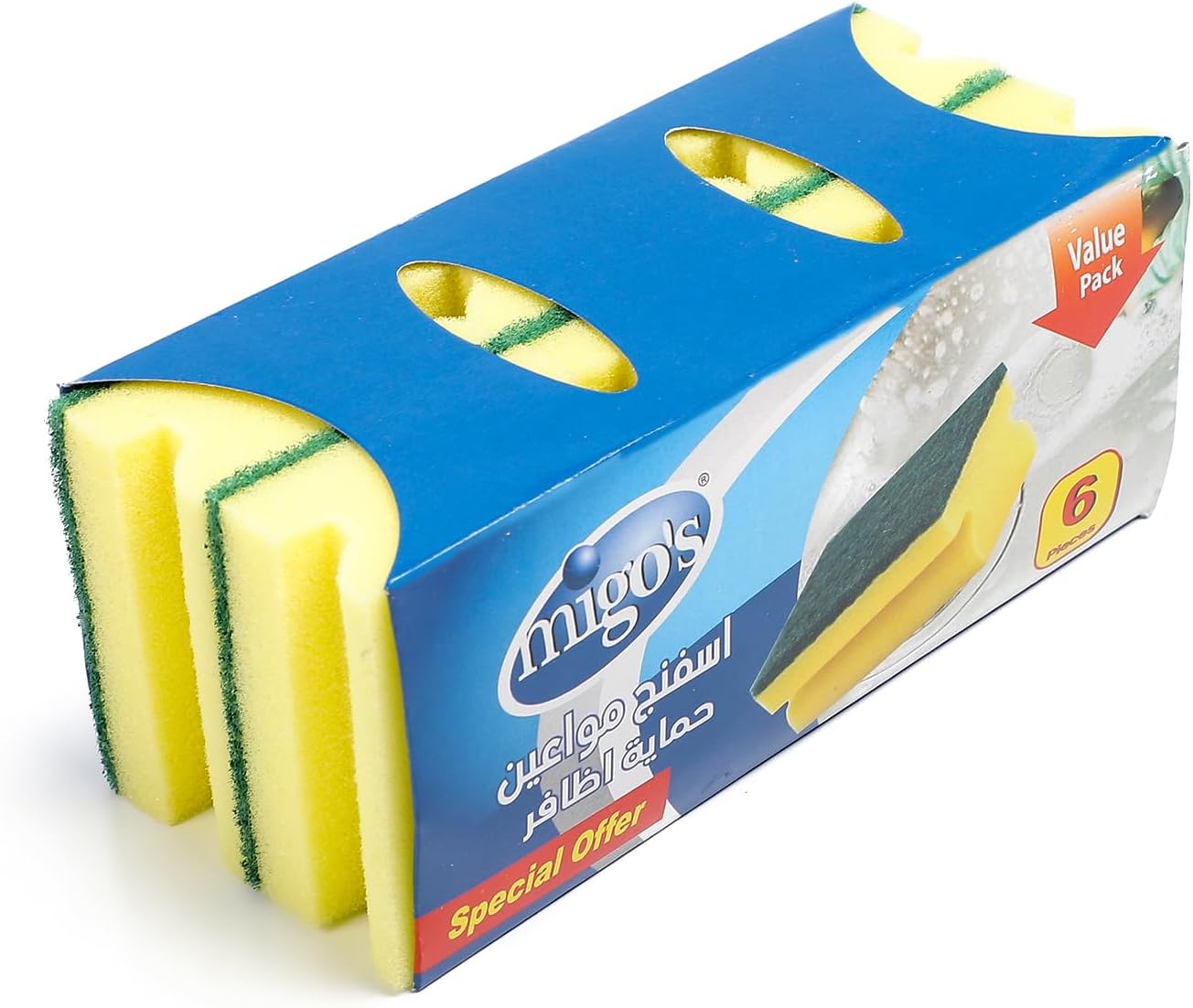 Arix 6 Kitchen Sponges Nail Protector