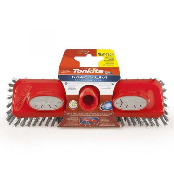 Tonkita Magnum scrubbing brush with extensible handle