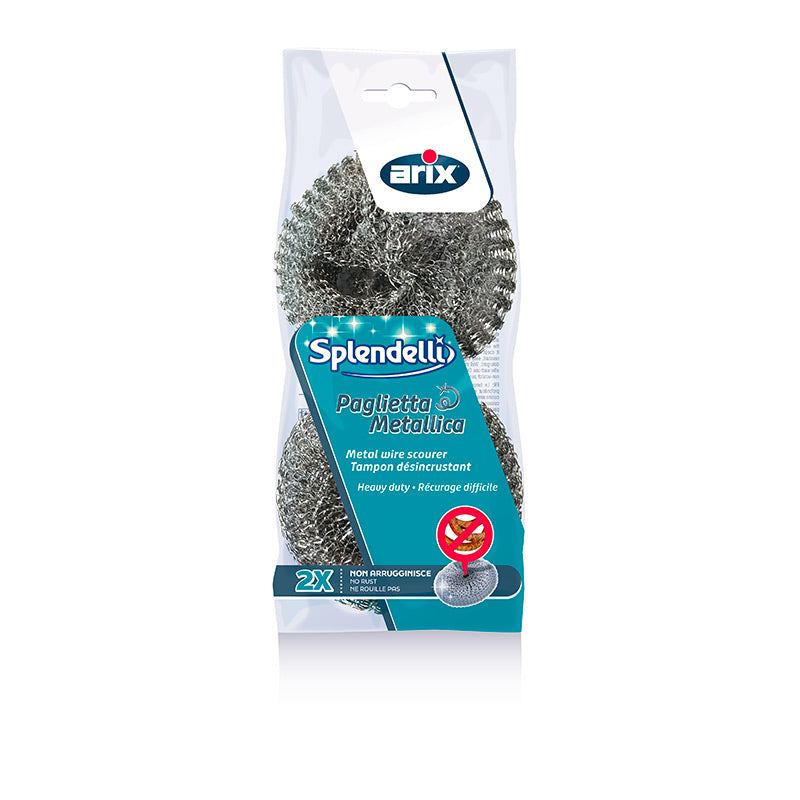 Arix Splendelli Metal stainless steel scourer 2pcs