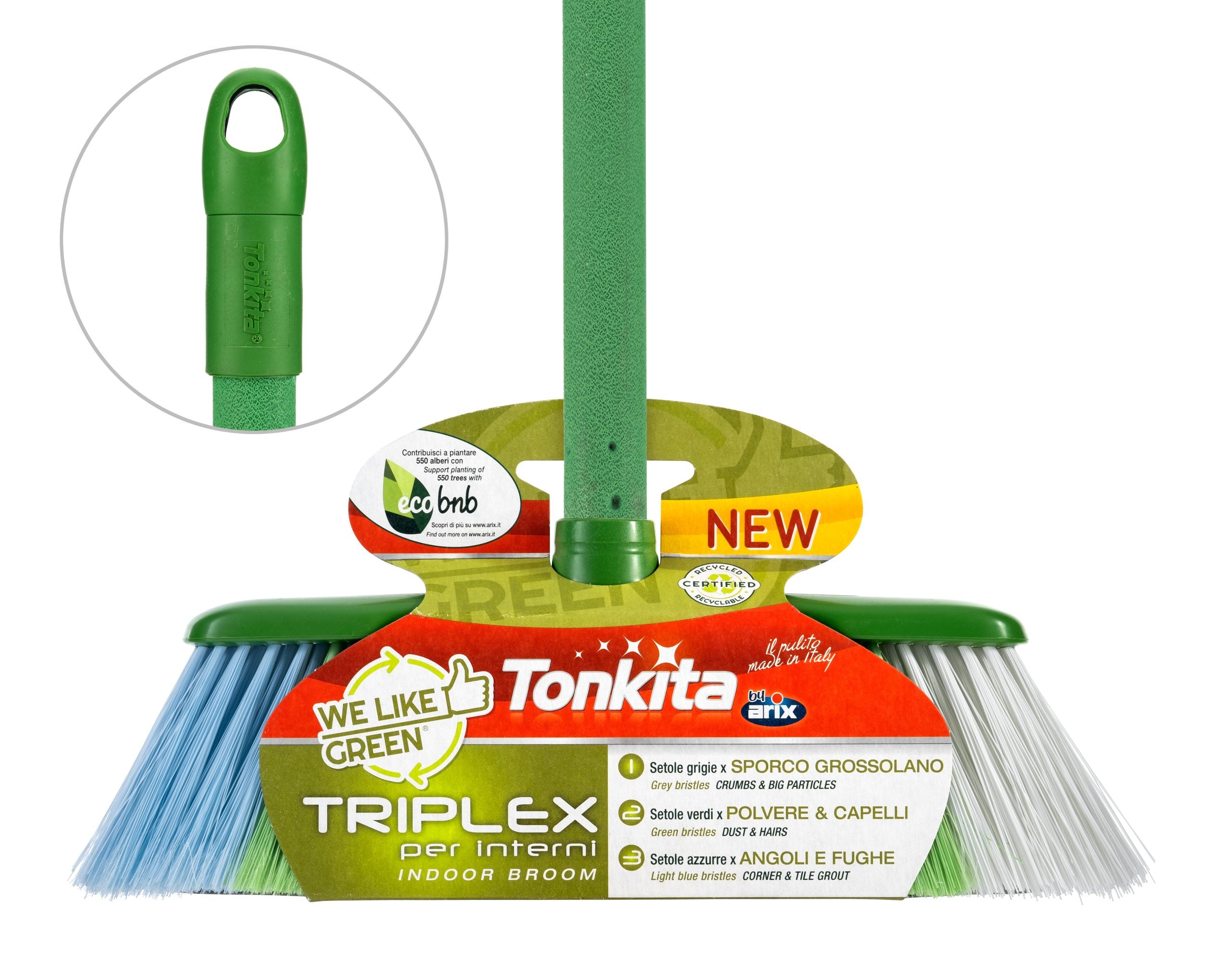 Tonkita We Like Green Ecologica indoor broom