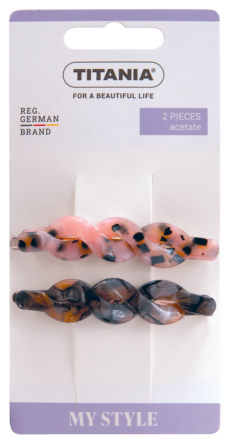 Titania Side Clips Acetate 2 Pieces - 8263