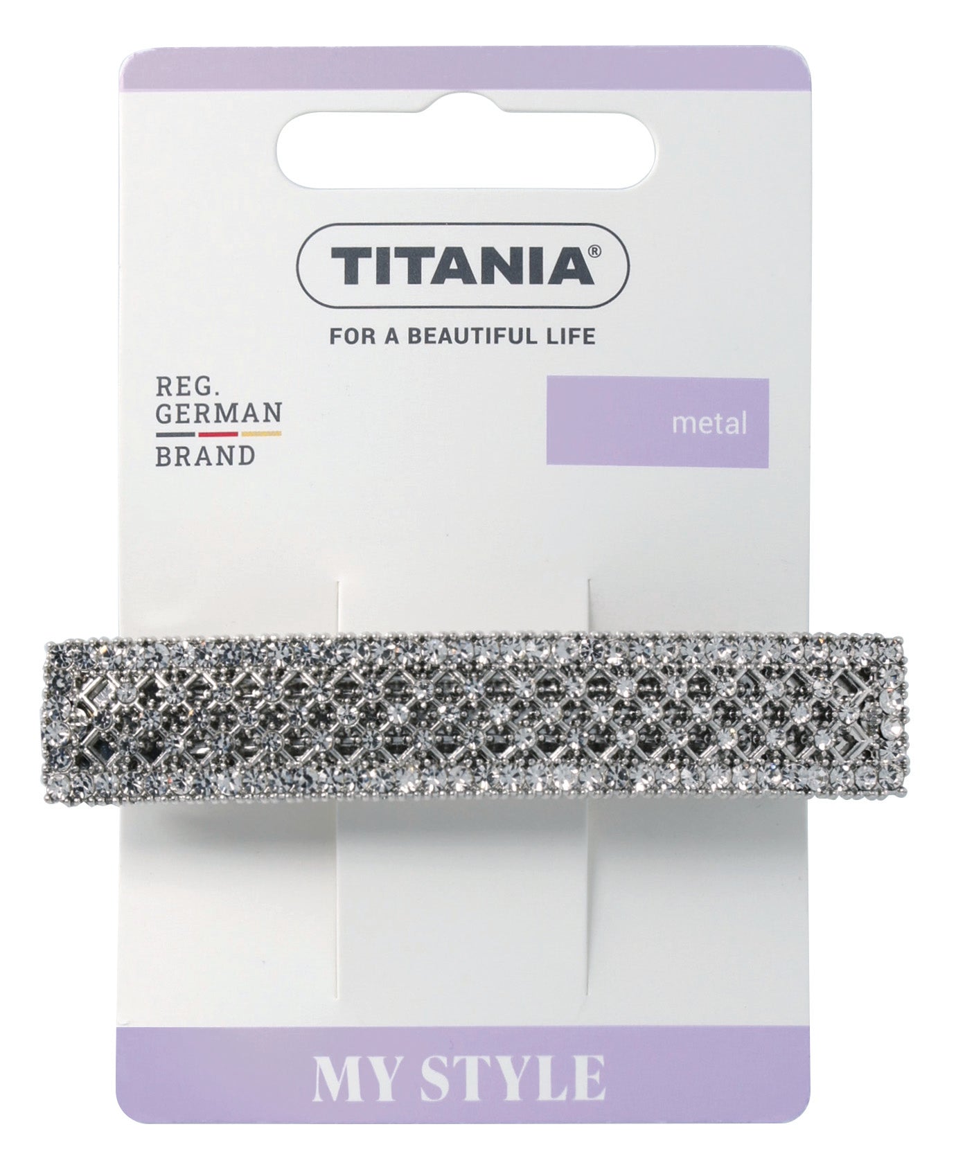 Titania Side Clips Silver Metal-8294