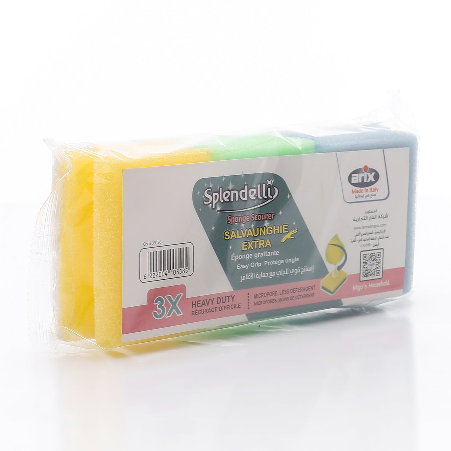 Arix Splendelli Sponge Scourer 3 pcs