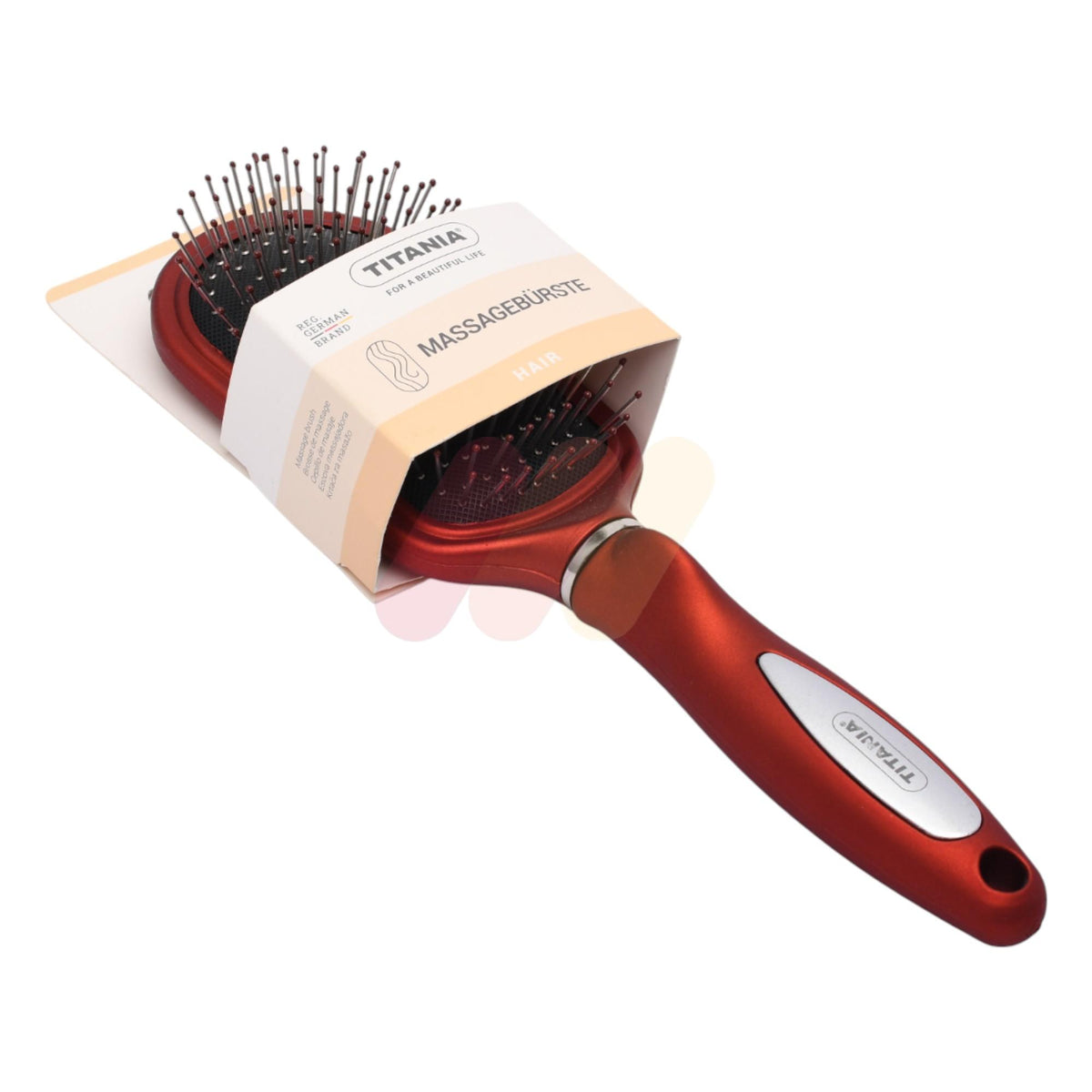 Titania Red Massage Hair Brush 1 Piece
