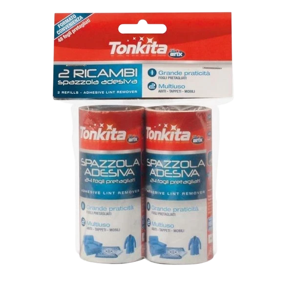 Far Trading Co. Tonkita 2-pack adhesive lint remover refills for clothes, furniture, and carpets