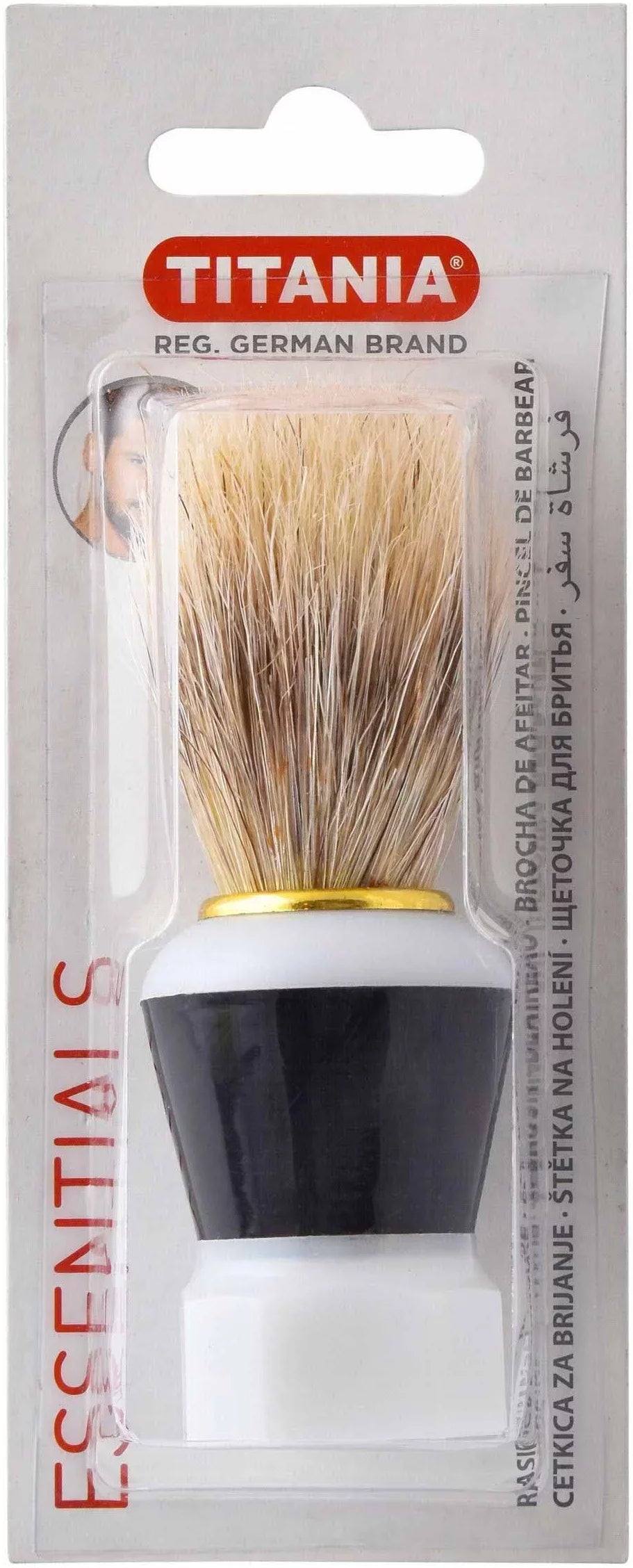 Titania Essentials Black & White Shaving Brush