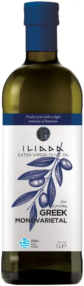 Iliada Greek Cold Pressed Monovarietal Extra Virgin Olive Oil 1 L