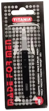 Titania Black Stainless Steel Tweezers For Men 1090/61 1 Pcs