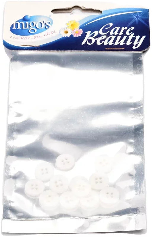 Migo's Large White Buttons