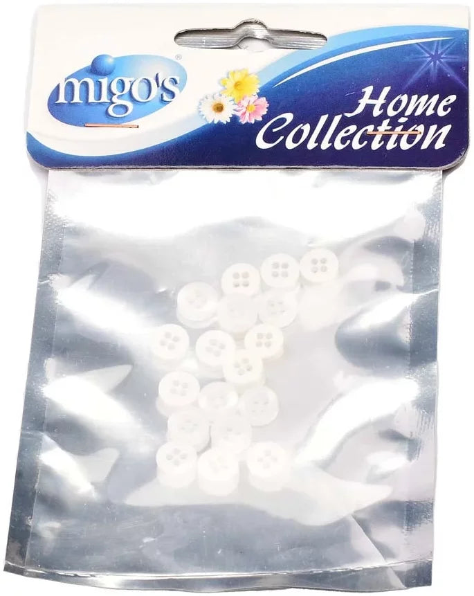 Migo's White Small Buttons