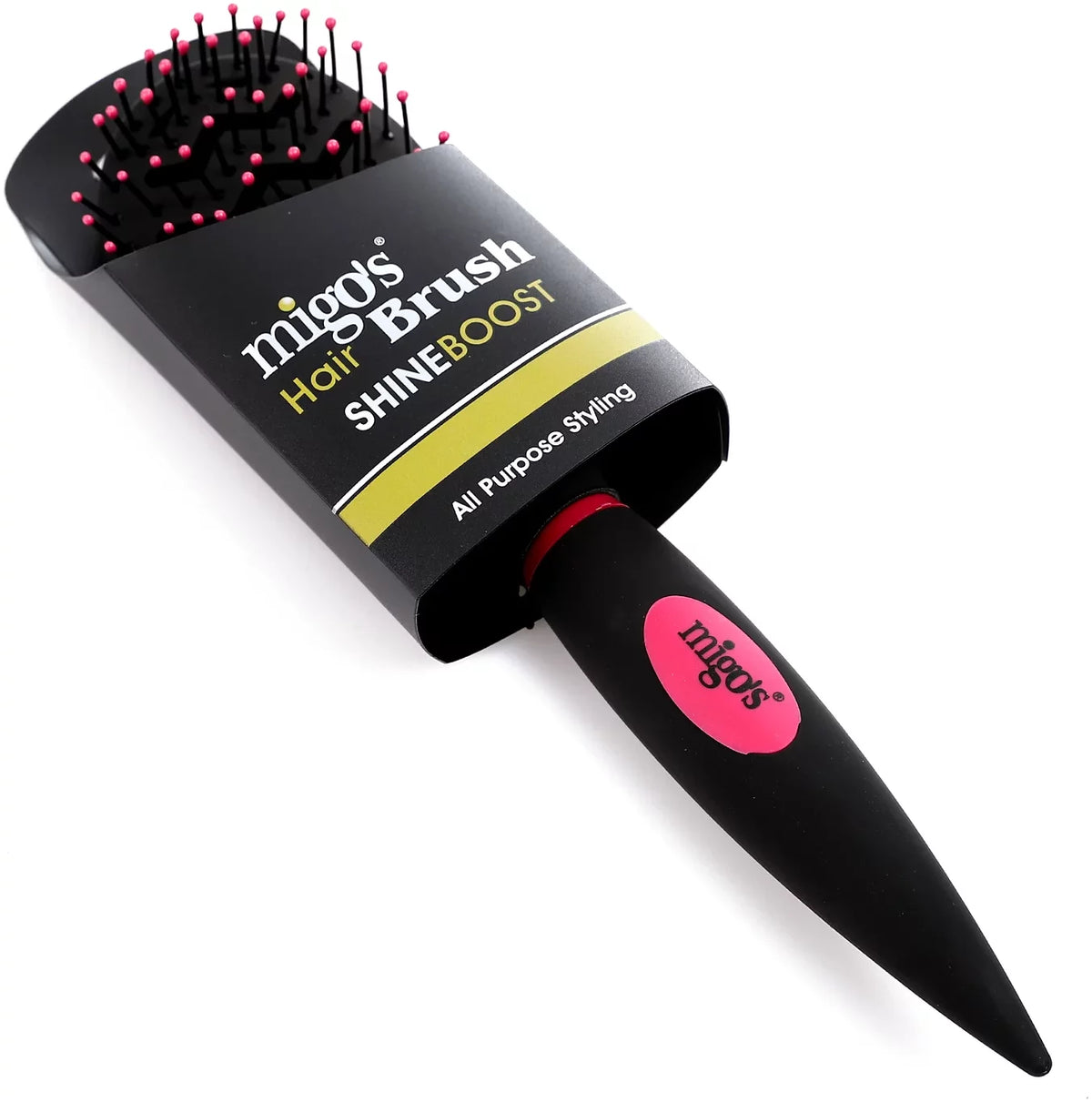 Migo's Brush Black Matte Square Hollow Hair