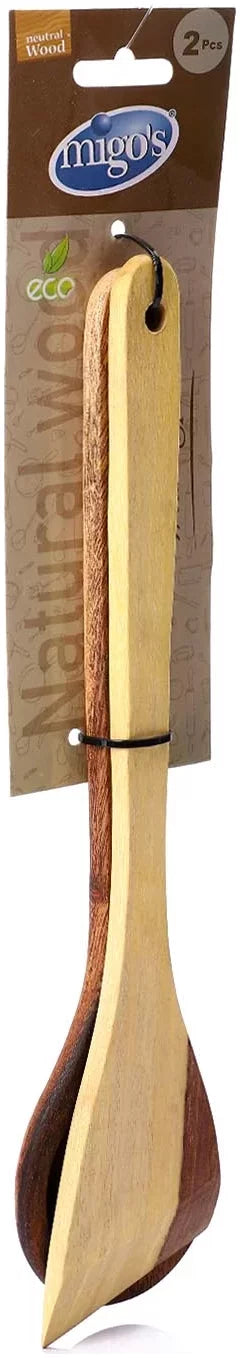 Migo's Set Of 2 Large Wooden Spoons
