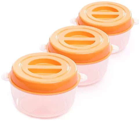 Migo's 1L Blue Plastic Food Storage Boxes With Lids 3 Per Pa