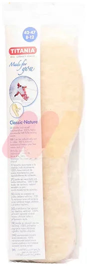 Titania Classic Nature White Insoles (Size 42-47) 1 Pair