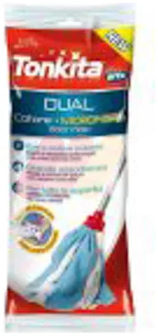 Tonkita Dual Cotton Microfiber Floor Mop Head 1 pcs