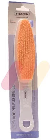 Titania Essentials Blue & White Double-Sided Foot File, 1 Piece