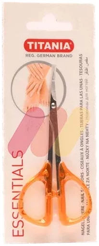 Titania Essentials Orange Stainless Steel Nail Scissors
