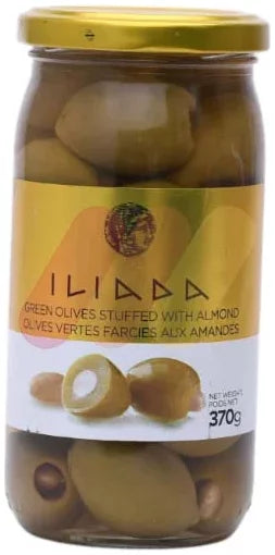 Iliada Green Olives with Almonds 370 gm