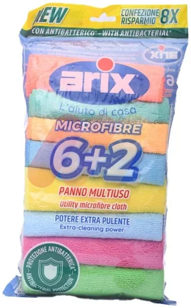 Arix 6+2 Microfibre Cloths - 28607