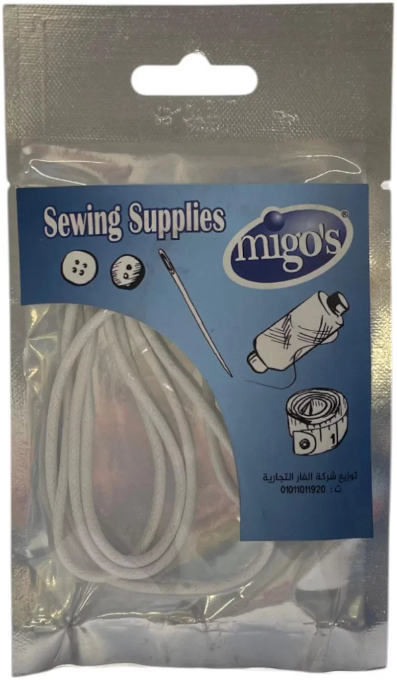 Migo's Single White Shoelace