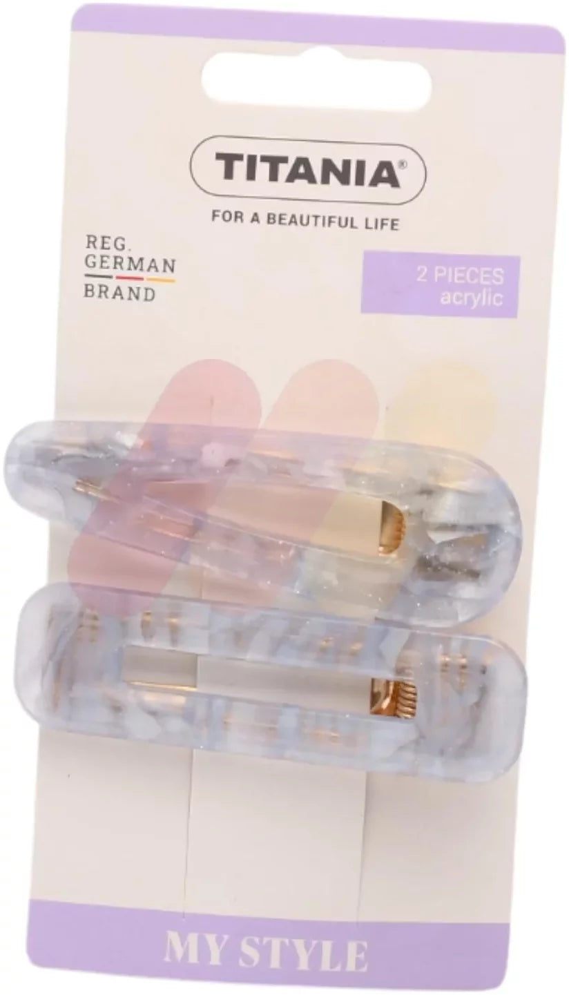 Titania Side Clips Acrylic 2 Pieces - 8322