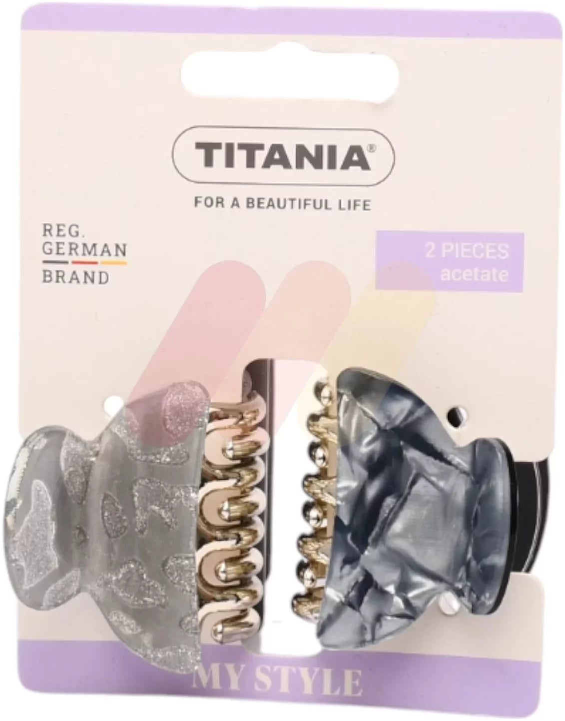 Titania Clips Acetate 2 Pieces - 8251