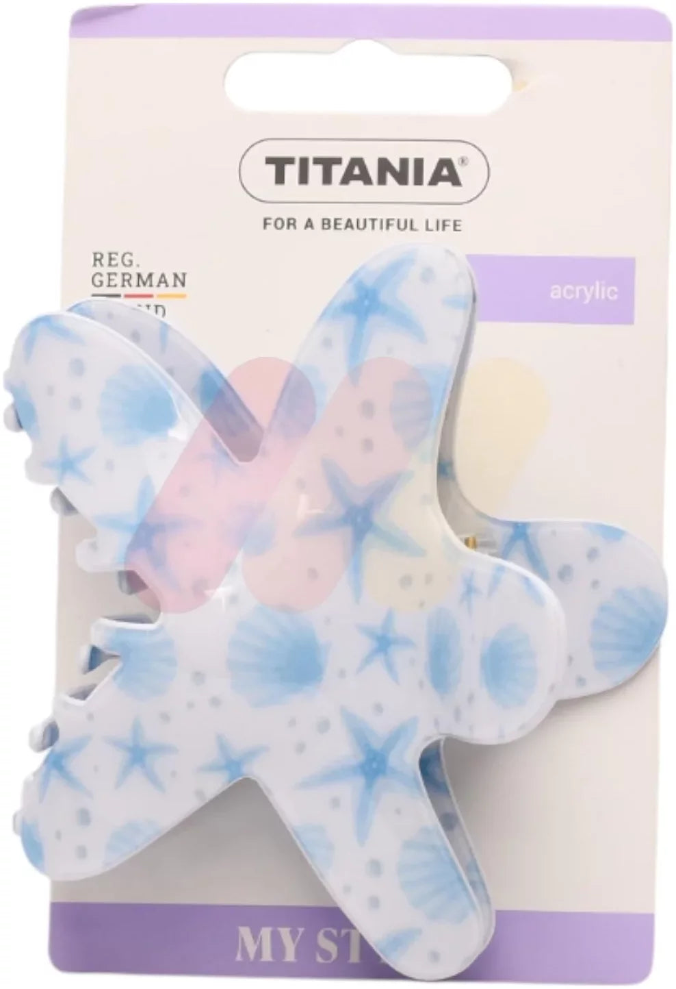 Titania Clips Starfish Acrylic-8341