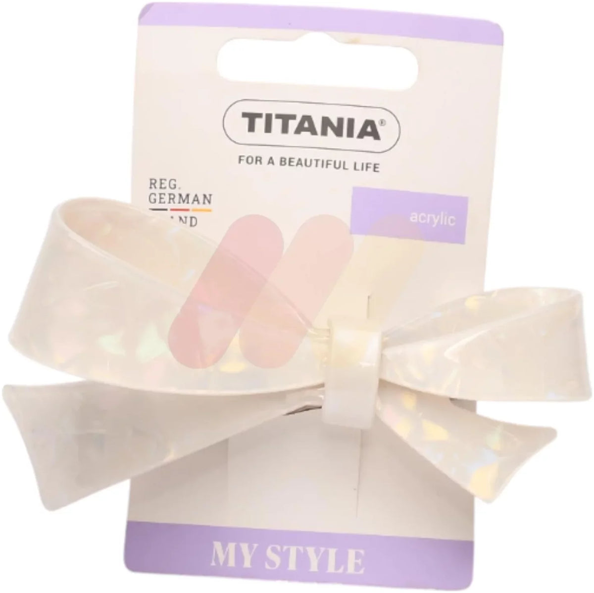Titania Clips Bow Acrylic-8316