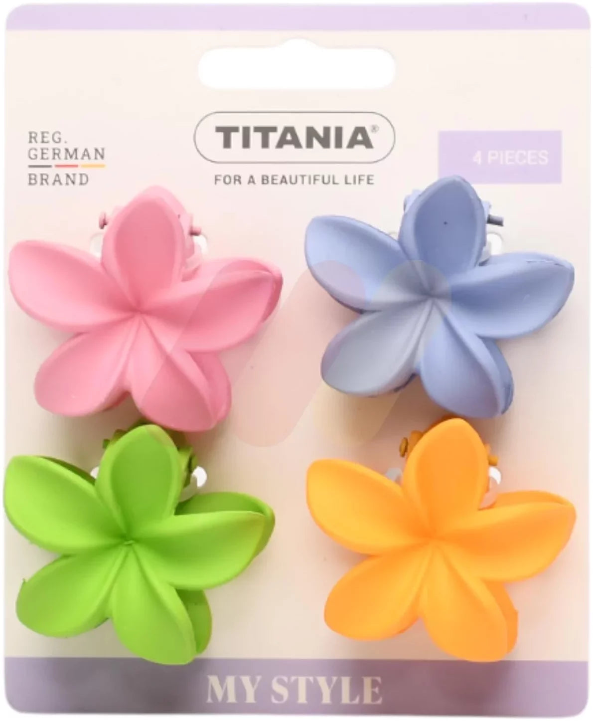 Titania Clips Flowers 4 Pieces - 8236