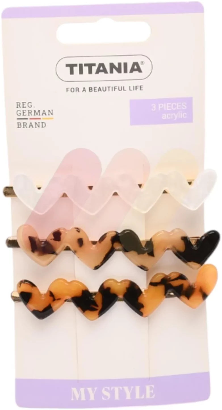 Titania Side Clips Acrylic 3 Pieces - 8359