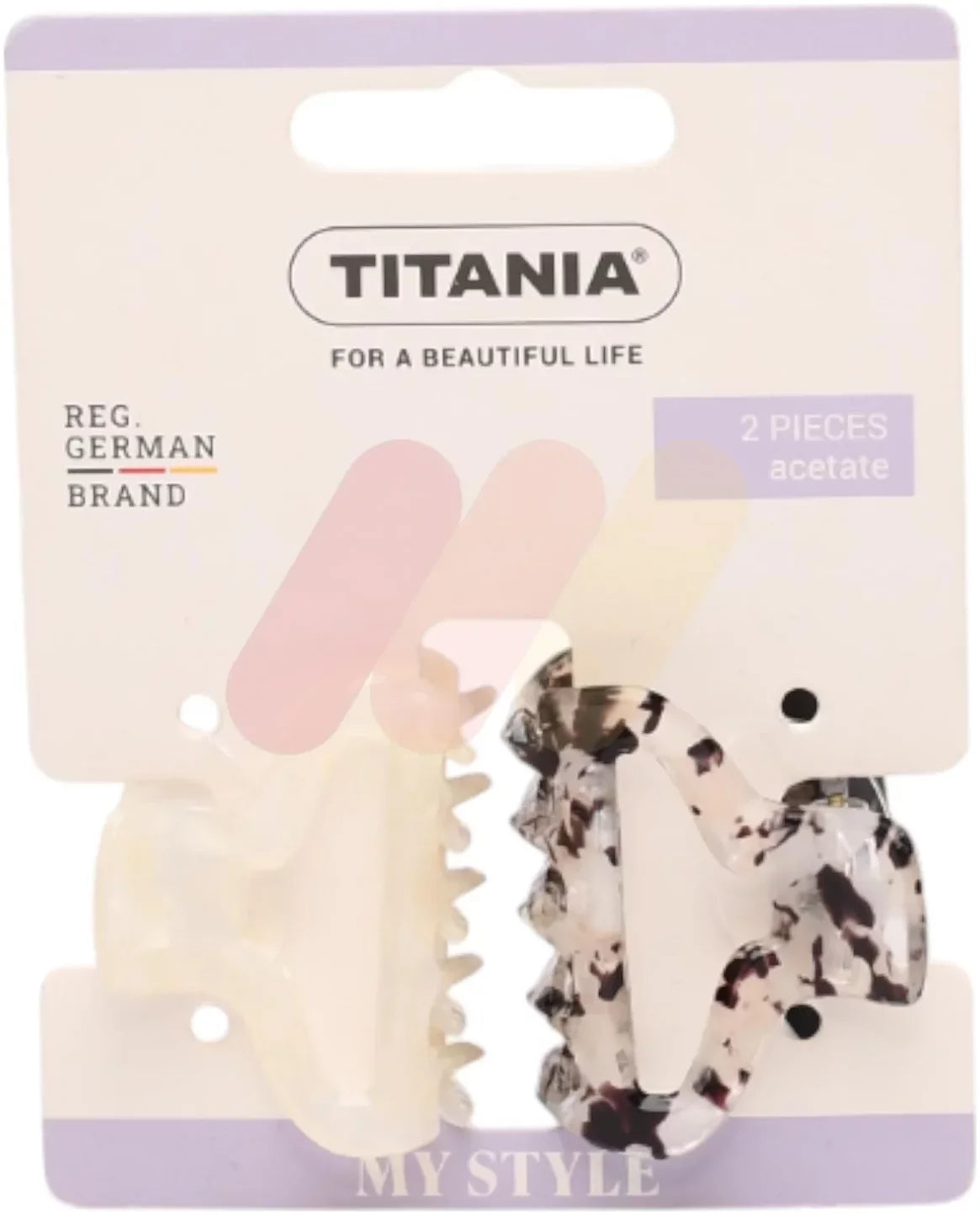 Titania Clips Acetate 2 Pieces - 8227