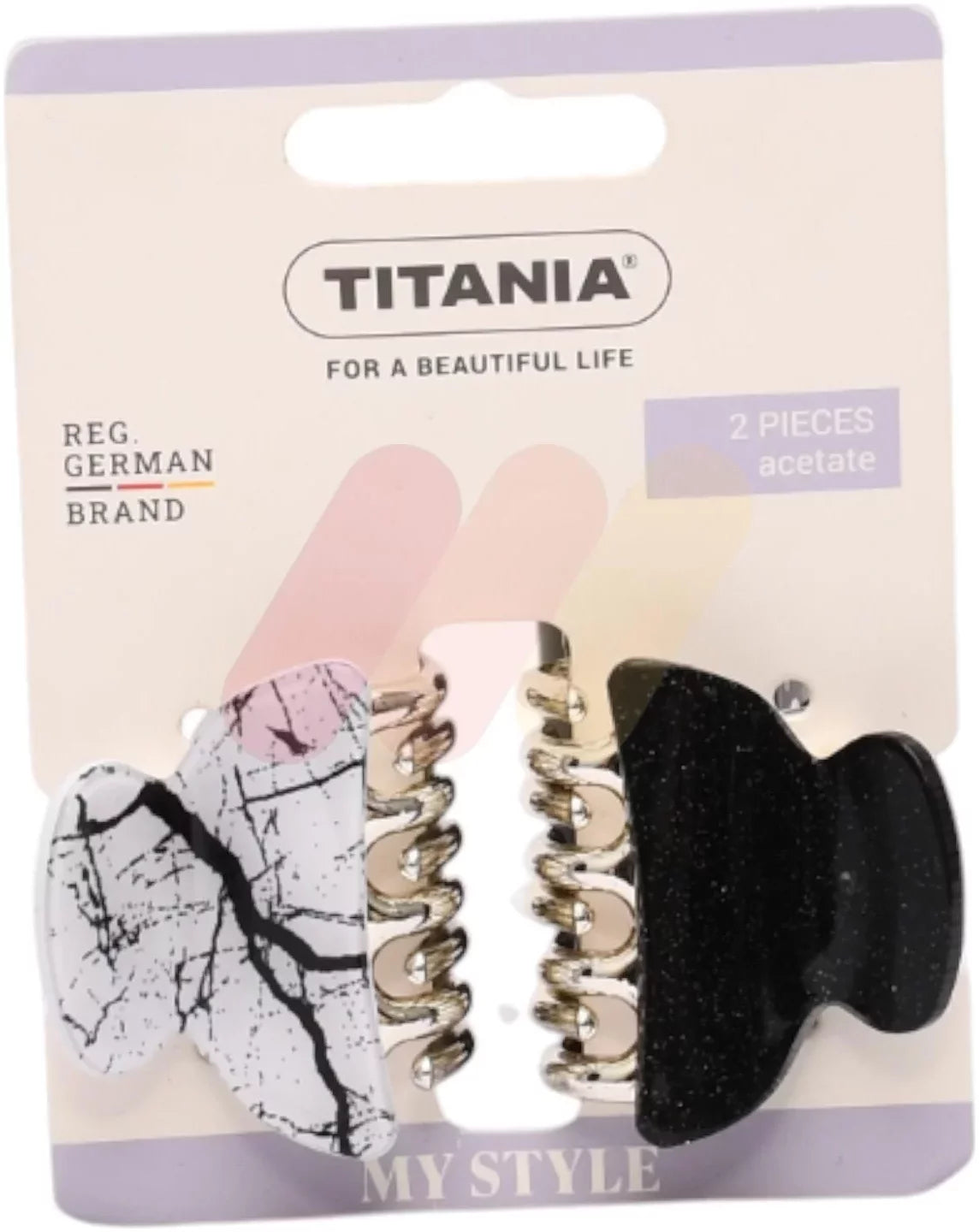 Titania Clips Acetate 2 Pieces-8252