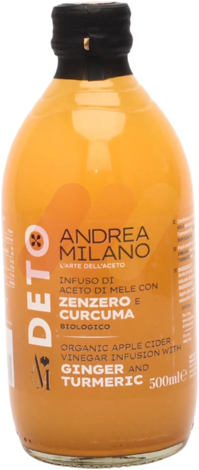 Andrea Milano Organic Apple Cider Vinegar Infusion With Ginger And Turmeric 500 Ml