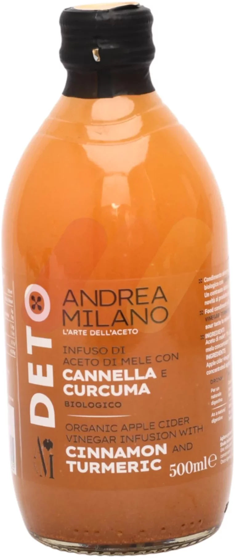 Andrea Milano Organic Apple Cider Vinegar Infusion With Cinnamon And Turmeric 500 Ml